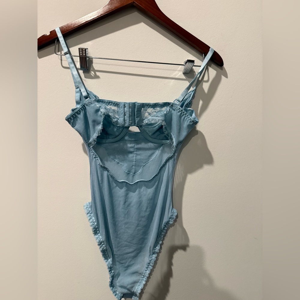 Kat The Label × Revolve Zephyr Lifht Blue Bodysuit Size S - Picture 7 of 10